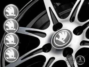 Skoda Radaufkleber Logo Hochwertige Epoxy-Edition